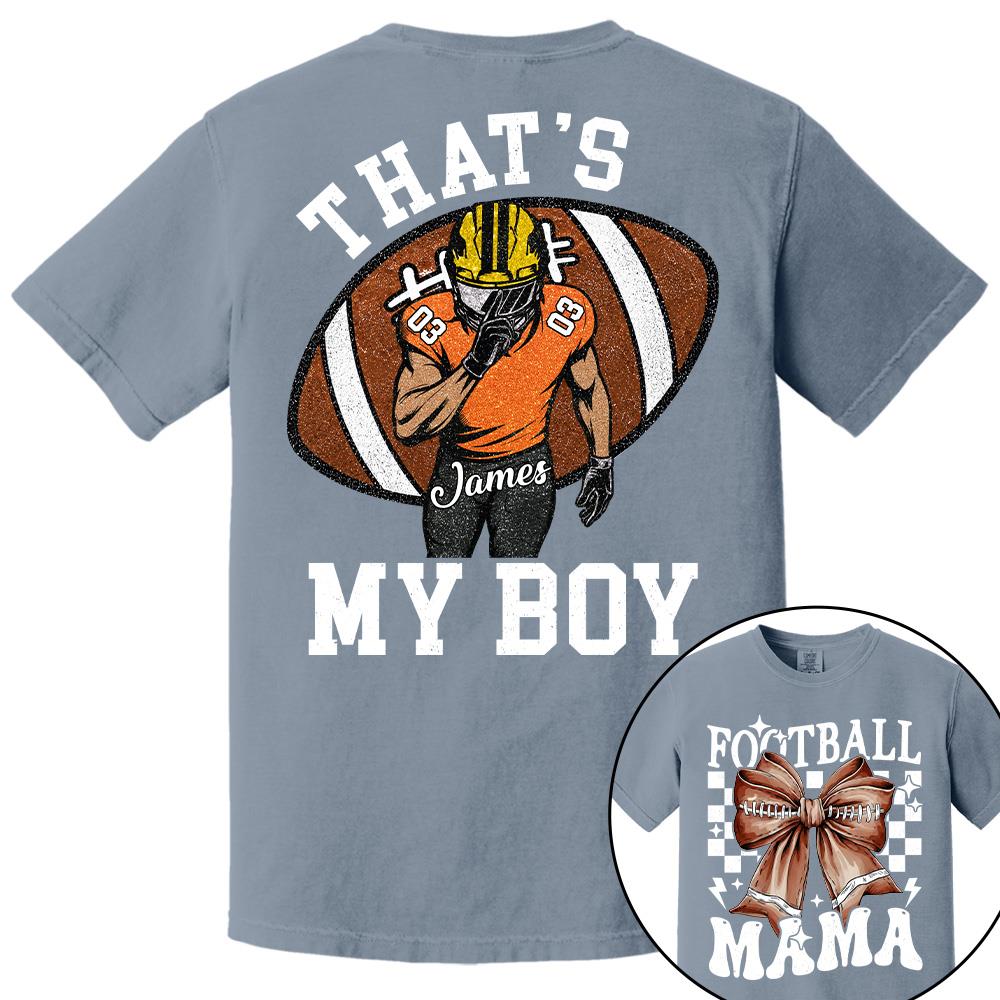 vThat’s My Boy Personalized Football Mom Football Grandma Shirt Gift For Sport Family T1807 Hv01