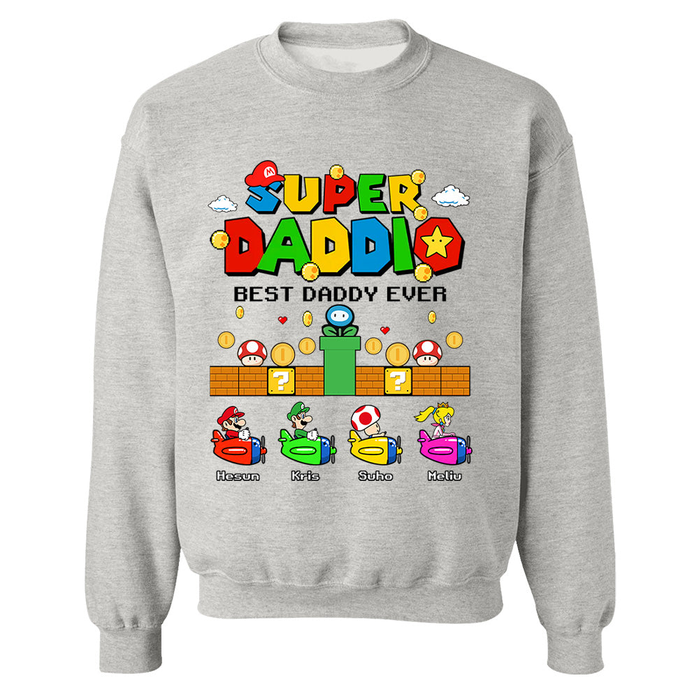 Custom Super Daddio, It's A Me Daddy, Father's Day Gift L0411 T24