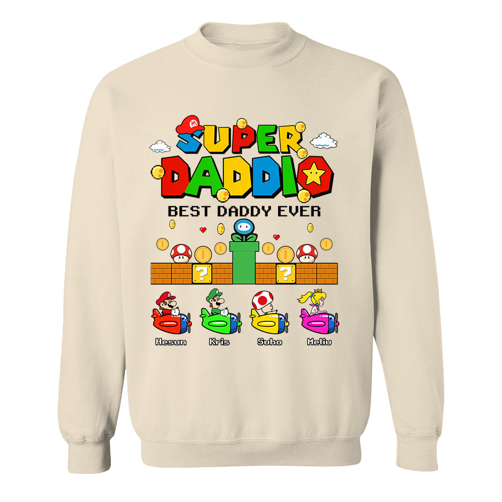 Custom Super Daddio, It's A Me Daddy, Father's Day Gift L0411 T24
