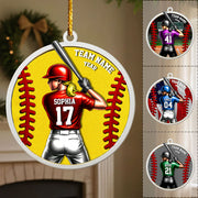 Softball Player Ornament - Personalized Gifts For Players A2110 Pt99