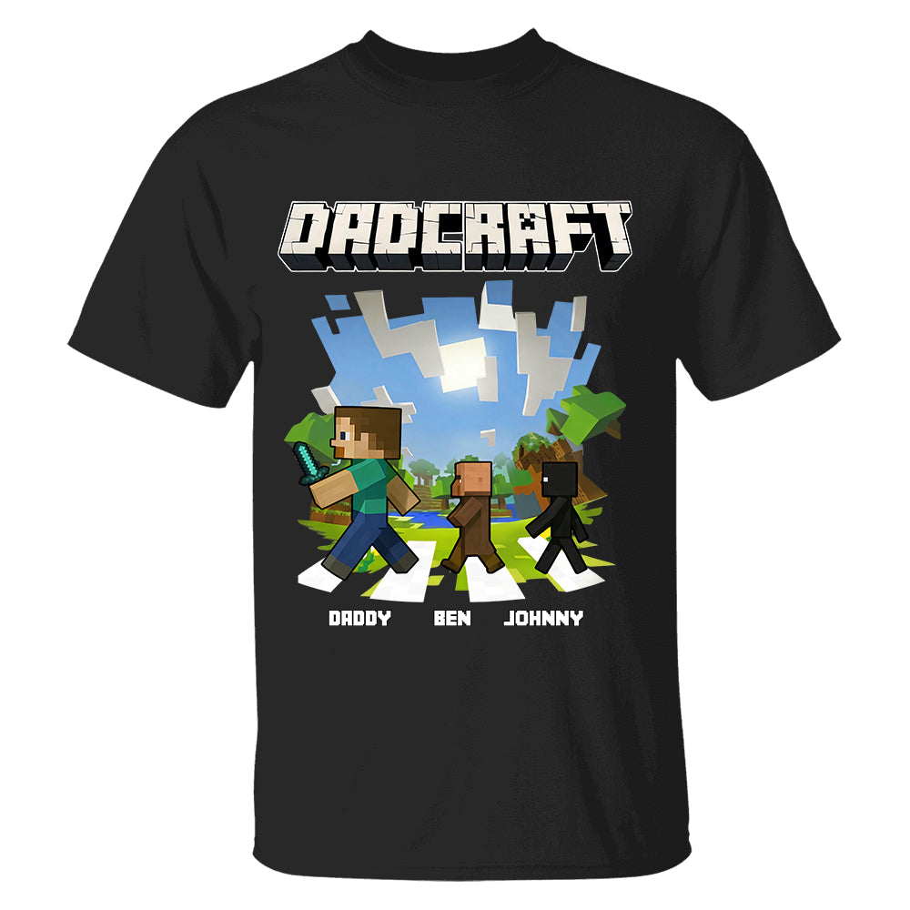 DadCraft, Personalized DadCraft Shirt For Dad With Kids Name, Gift For Father's Day MI209 TH23