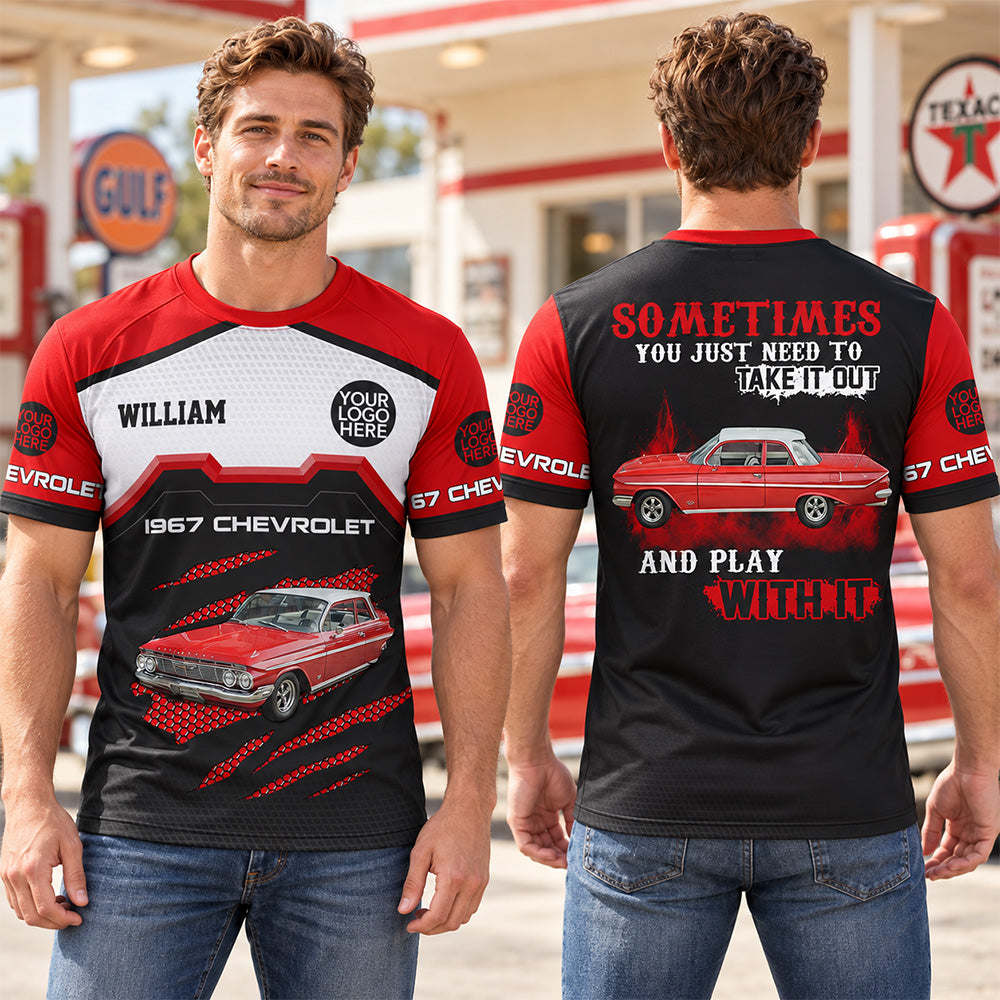 Take It Out & Play - Personalized Classic Car Photo Hoodie - Gift For Car Lovers K1702 MT2