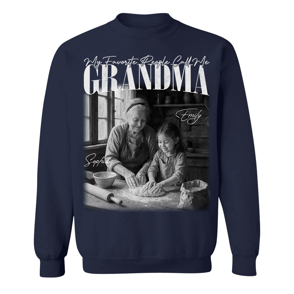 My Favorite People Call Me Grandma - Washed Tee Retro Bootleg Shirt For Mother's Day T1807