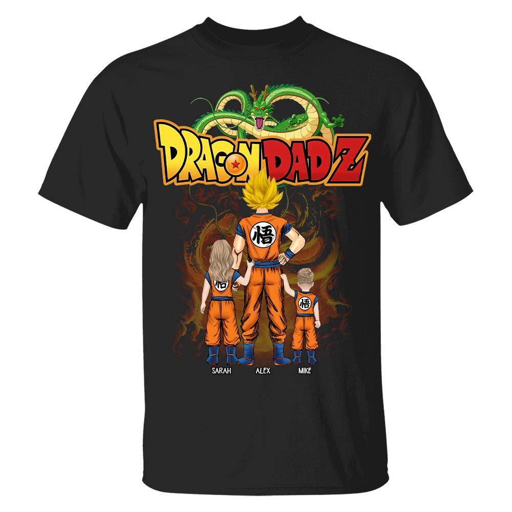 Custom Best Dad Saiyan Shirt, Dragon Dad  Shirt Gift For Father's Day L0411 Hv01