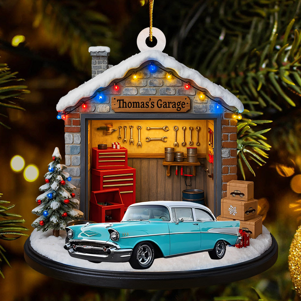 Personalized Christmas Car Ornament - Garage Ornament A2110 Li29