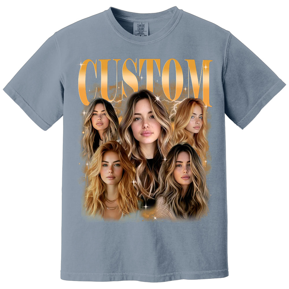 Custom Girlfriend Bootleg Shirt, Custom Bootleg Graphic Tee, Custom Girlfriend Face Tee, Graduation Gift, Personalized Birthday Bootleg Gift
