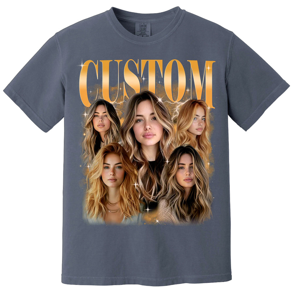 Custom Girlfriend Bootleg Shirt, Custom Bootleg Graphic Tee, Custom Girlfriend Face Tee, Graduation Gift, Personalized Birthday Bootleg Gift