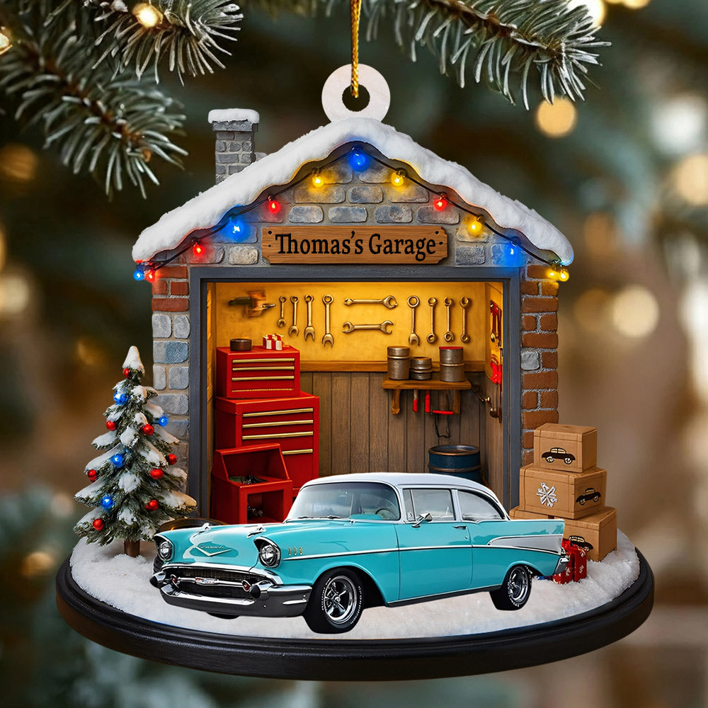Personalized Christmas Car Ornament - Garage Ornament A2110 Li29