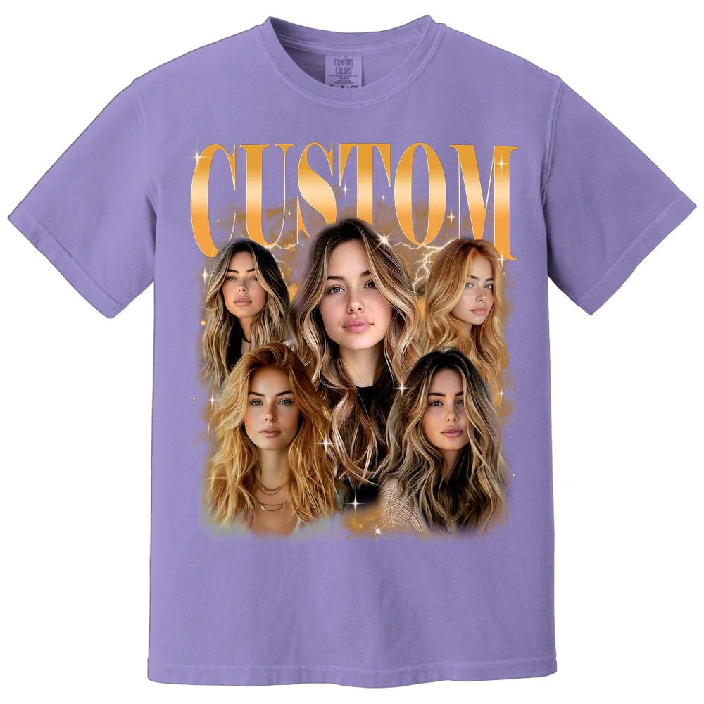 Custom Girlfriend Bootleg Shirt, Custom Bootleg Graphic Tee, Custom Girlfriend Face Tee, Graduation Gift, Personalized Birthday Bootleg Gift