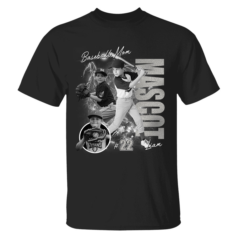 Custom Photo Baseball Player Shirt - Personalized Team Name School Name Bootleg Shirt NA04
