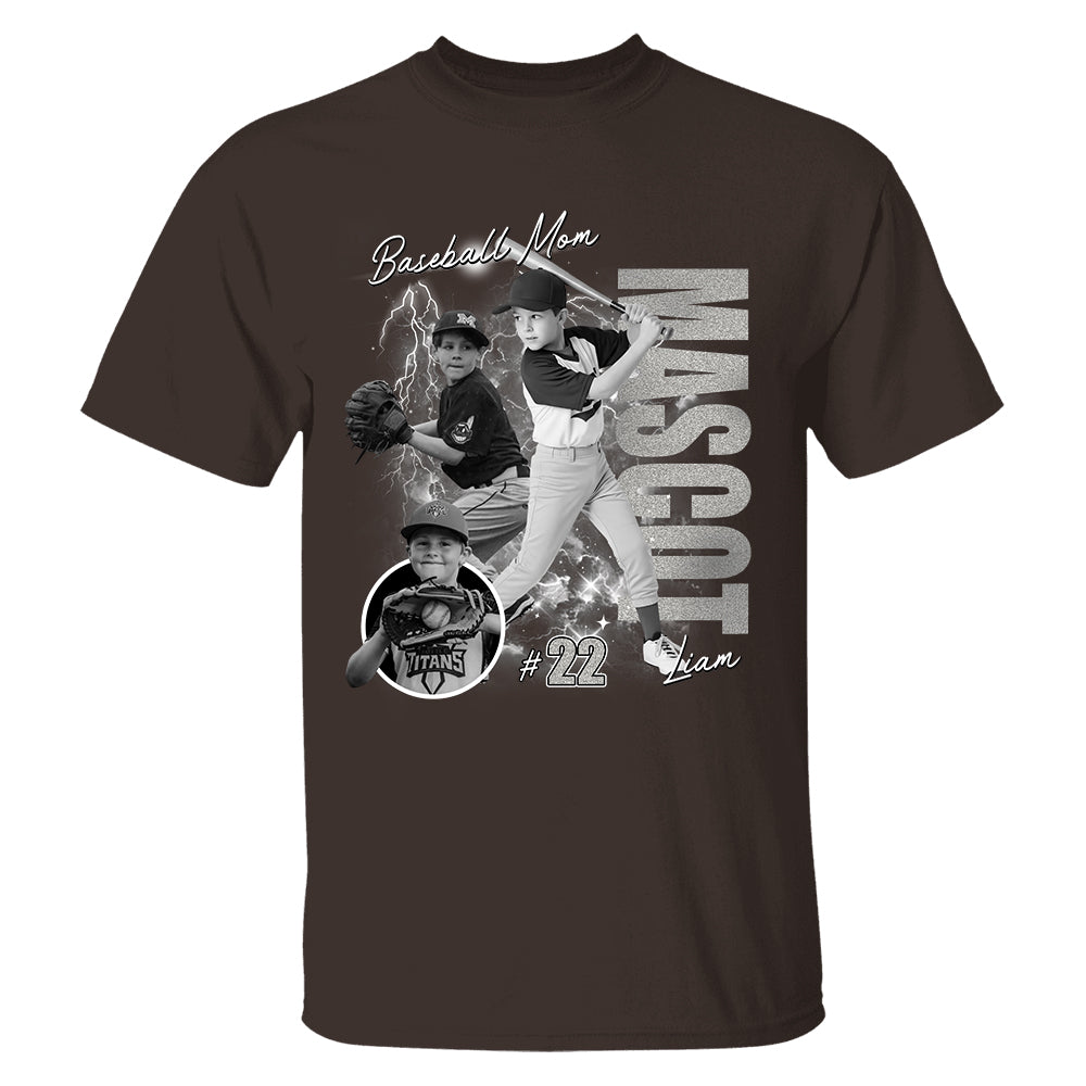 Custom Photo Baseball Player Shirt - Personalized Team Name School Name Bootleg Shirt NA04