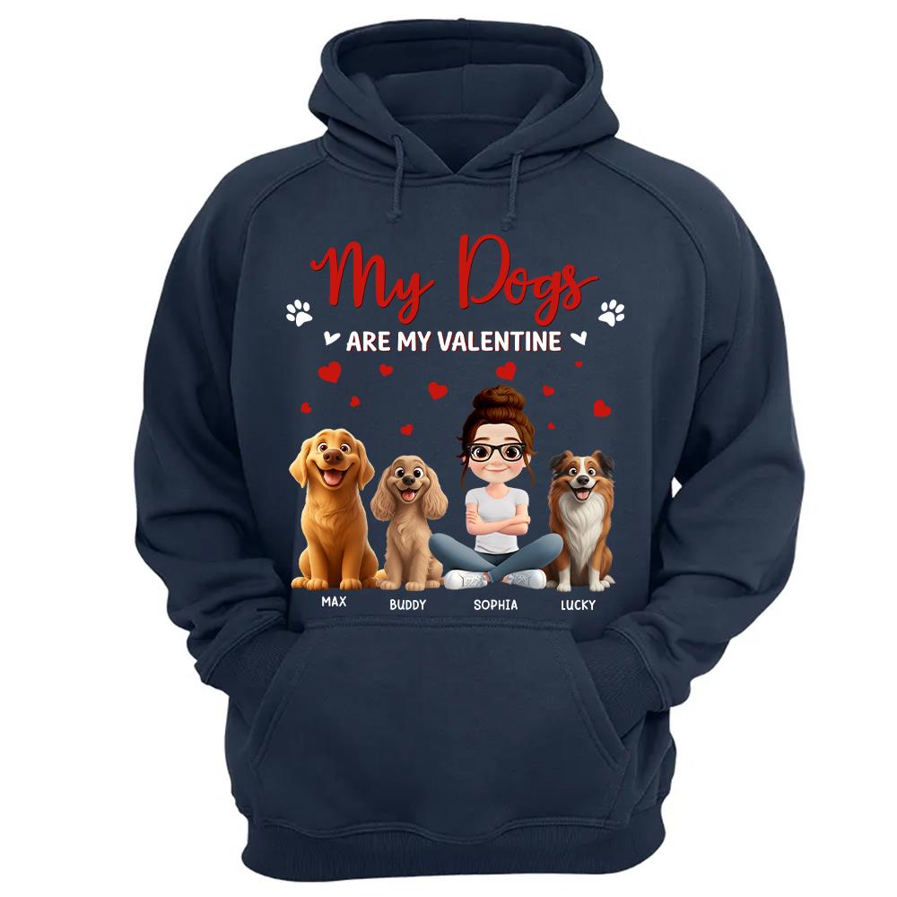 My Dog Is My Valentine, Personalized Shirt For Dog Mom, Dog Dad, Gift For Dog Lover T1807 Hv01
