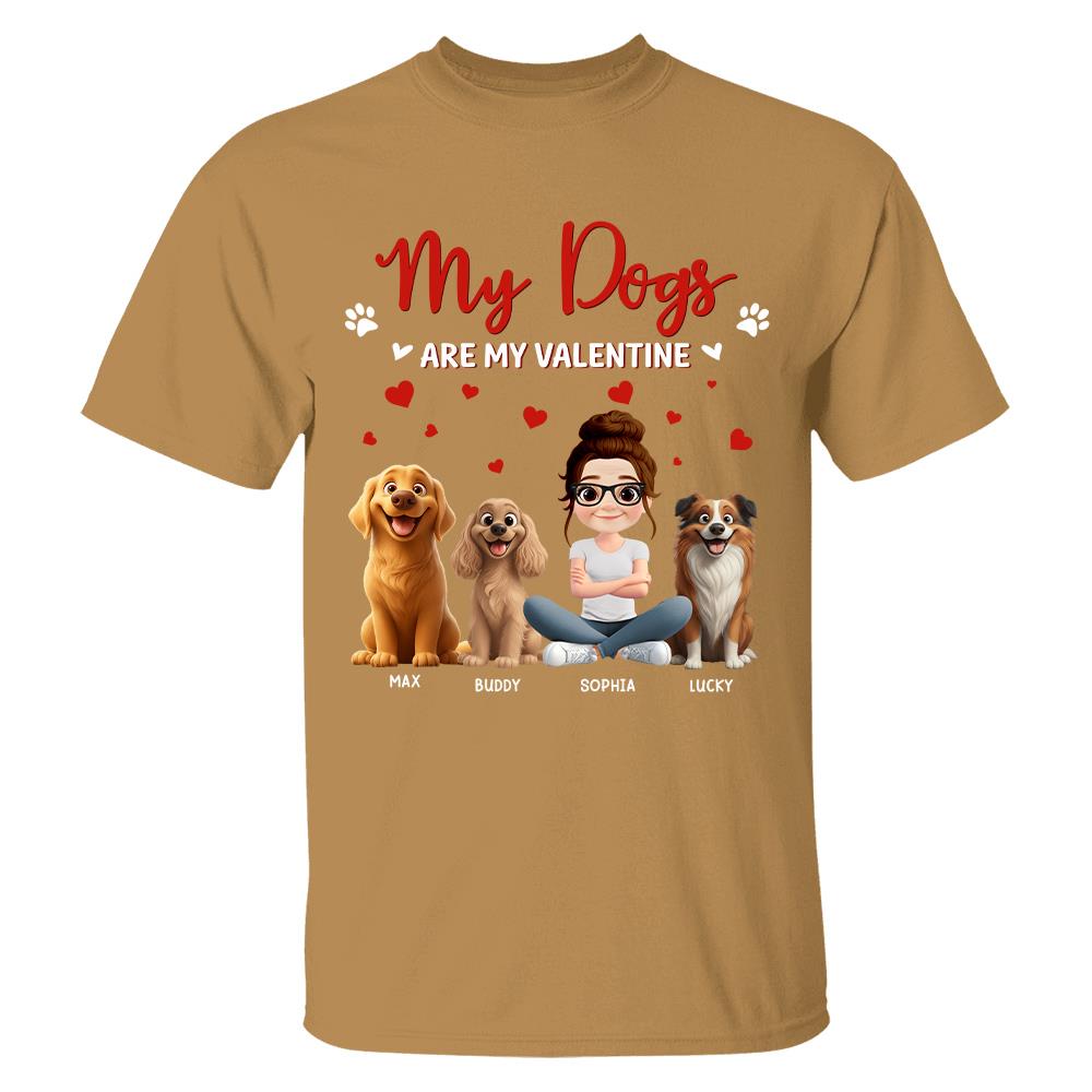 My Dog Is My Valentine, Personalized Shirt For Dog Mom, Dog Dad, Gift For Dog Lover T1807 Hv01