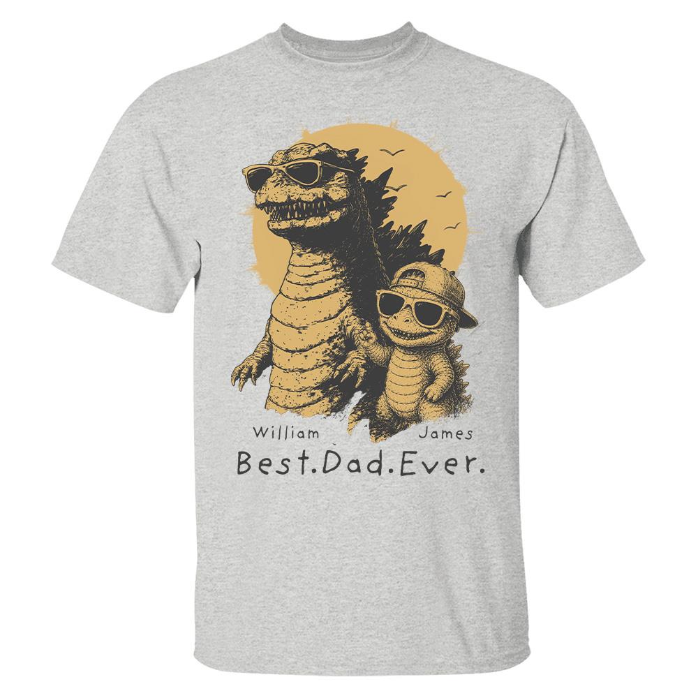 Personalized Best Dad Ever Dadzilla T-Shirt Father Day Gifts for Dad Funny Papa Tshirt Cool Daddy Dinosaur Tee New Art Hv01