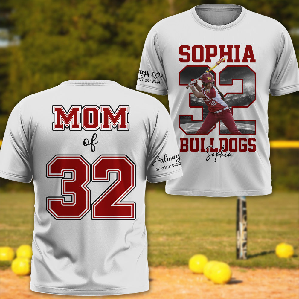 Personalized Softball Shirt Custom Your Photo Gift For Softball Mom Grandma Sport Family T1807