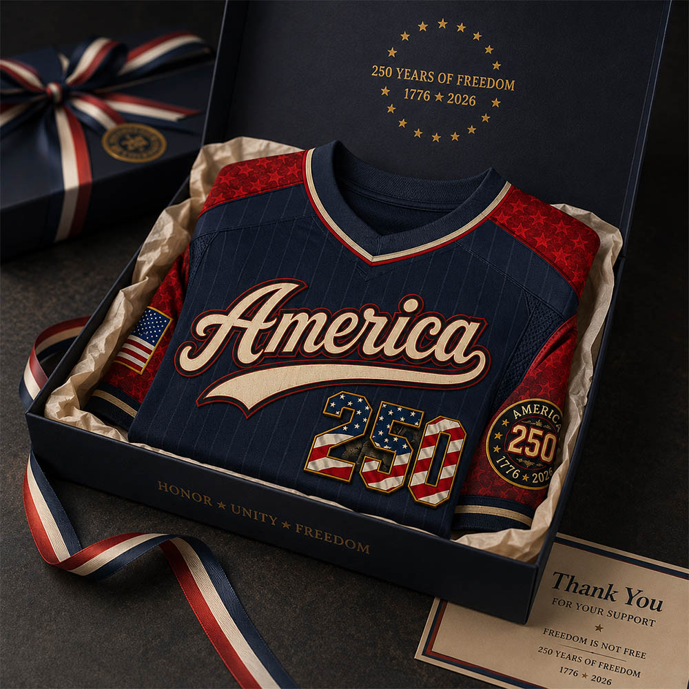 Personalized America 250 Football Jersey, Custom Name Number USA 1776 2026 Jersey, Patriotic Liberty Bell Shirt, 4th of July Gift Pt99