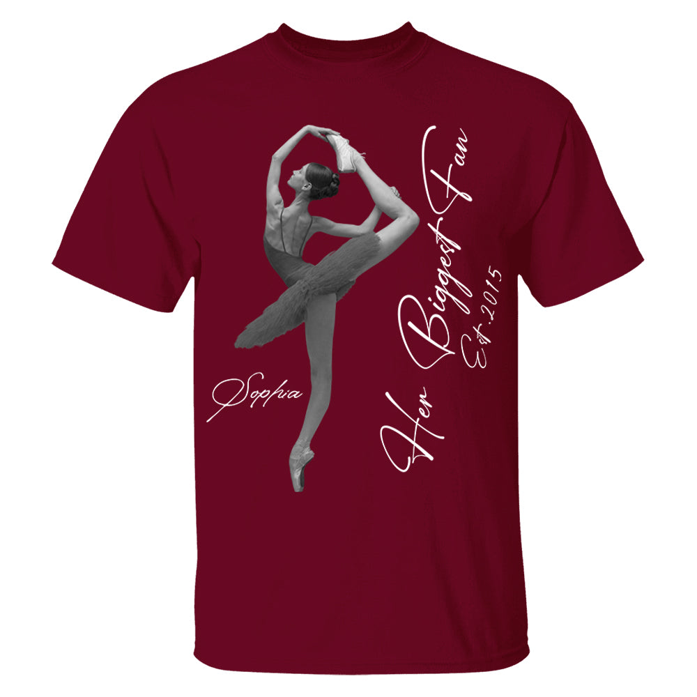Her Biggest Fan - Washed Tee Retro Bootleg Shirt - Personalized Dance Shirt Gift For Dance Lovers T1807 Li29