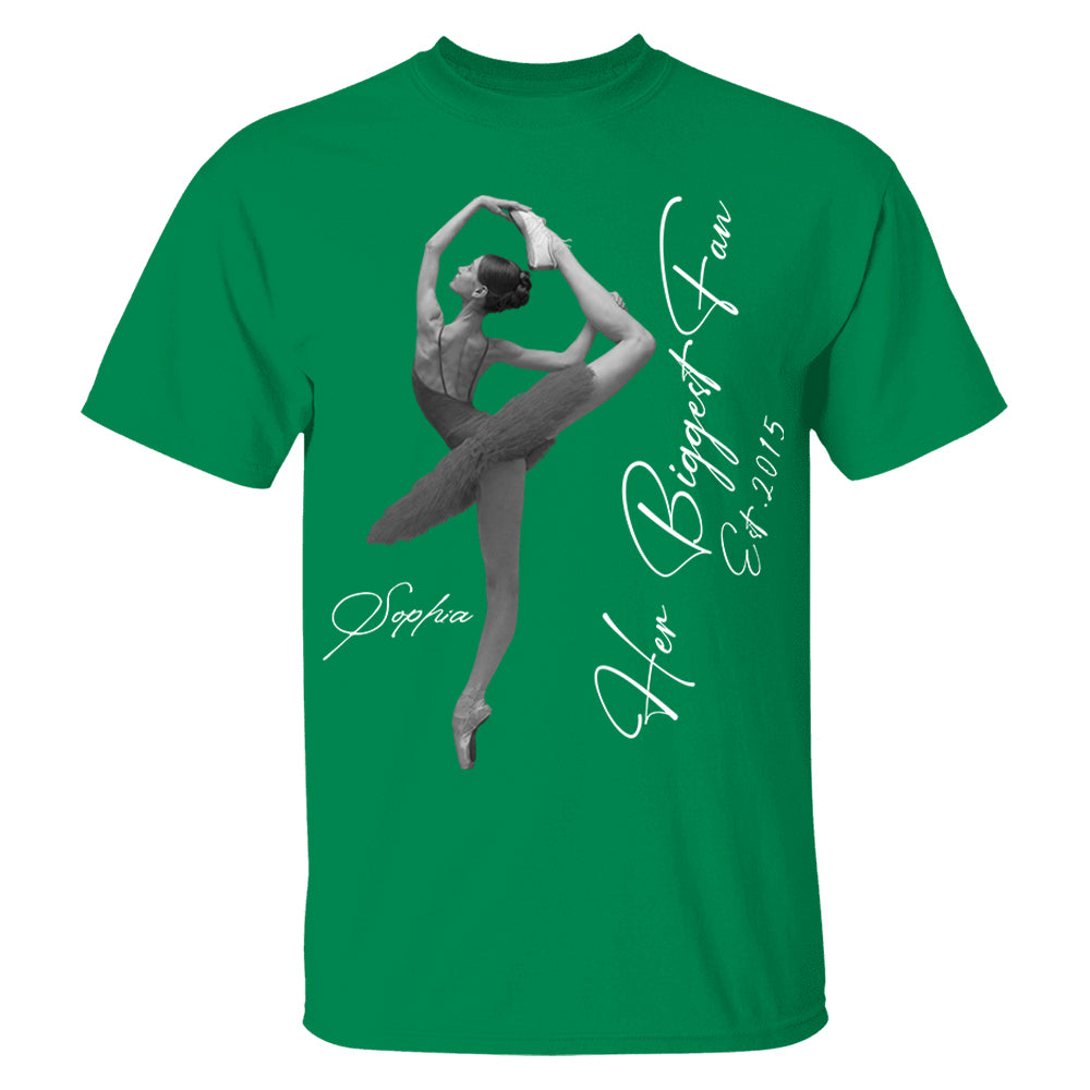 Her Biggest Fan - Washed Tee Retro Bootleg Shirt - Personalized Dance Shirt Gift For Dance Lovers T1807 Li29