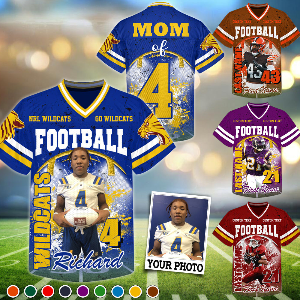 Custom Photo Football Jersey Game Day Shirt Gift For Sport Family H2511 Trna