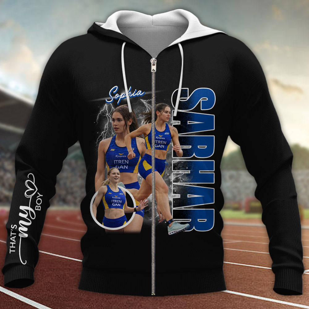 Custom Photo Running Player Shirt - Personalized Team Name & Name Bootleg Shirt T1807 Pt99