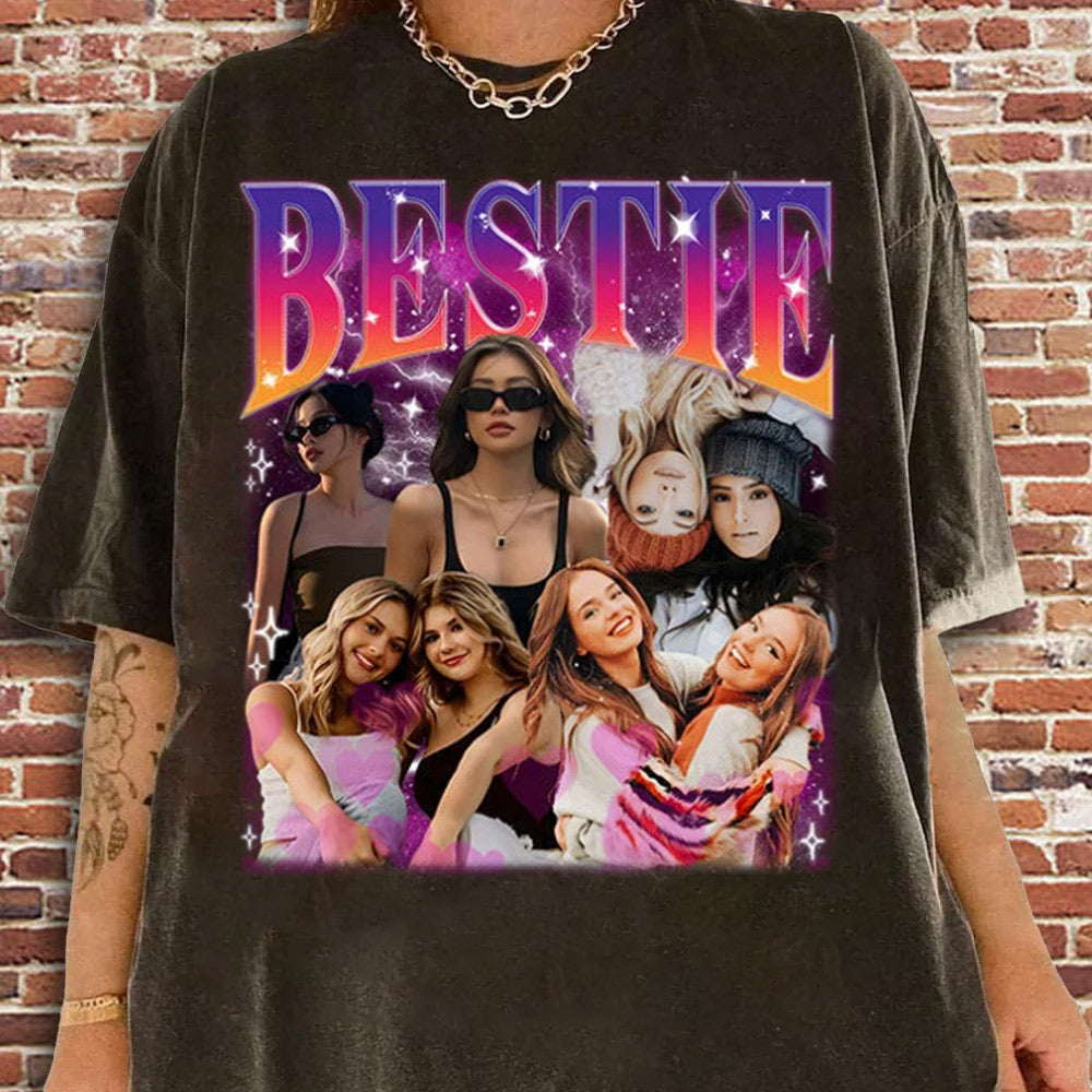 Custom Bestie Bootleg Shirt, Best Friend Bootleg Rap Tee, BFF Birthday Gift Ideas