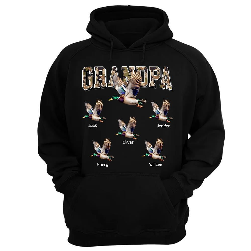 Grandpa Hunting Camo Mallard Duck Personalized Shirt For Grandpa Hv01
