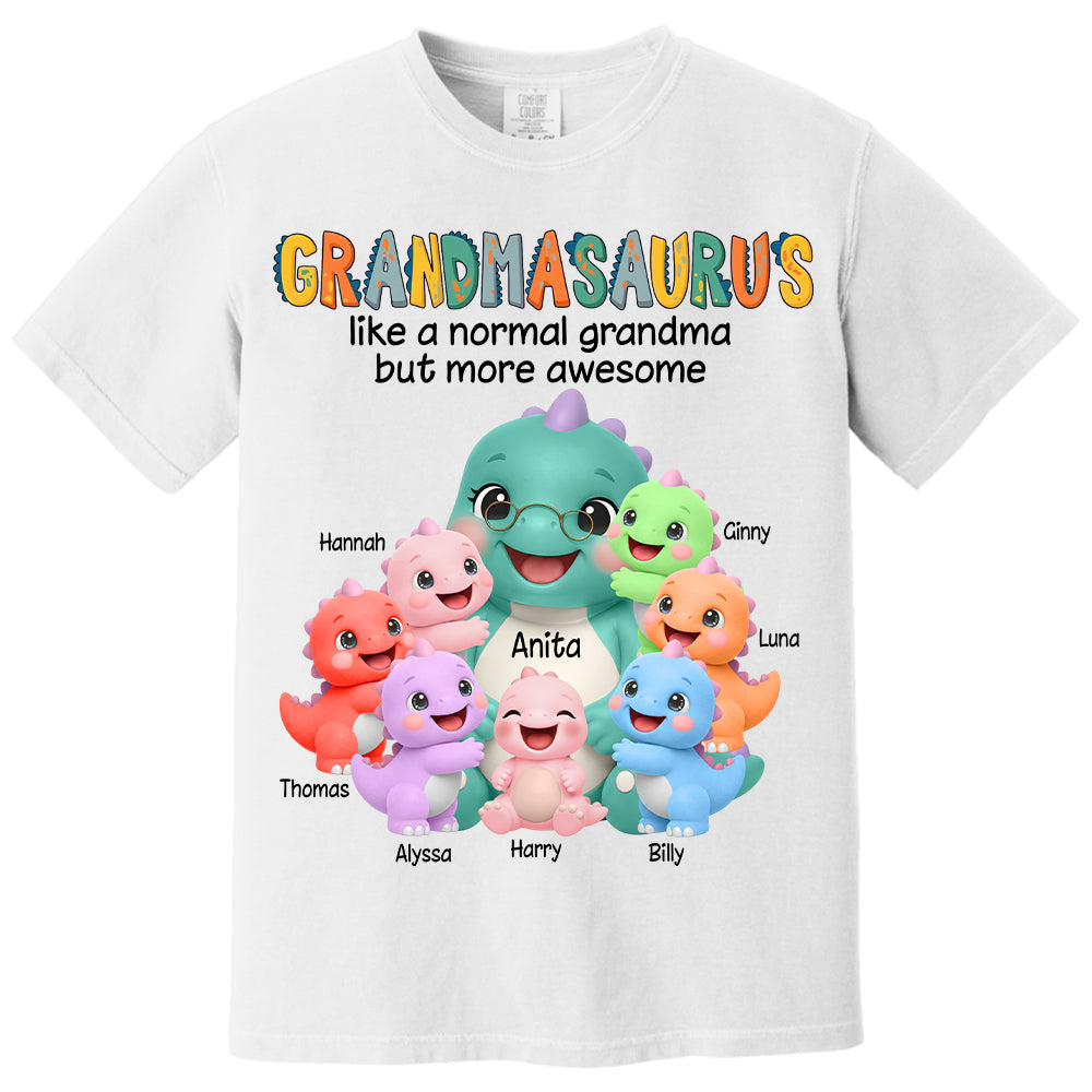 Grandmasaurus And Grandkids, Custom Shirt Gift For Grandma, Gift for Grandma Tshirt Sweatshirt MI209 Li29