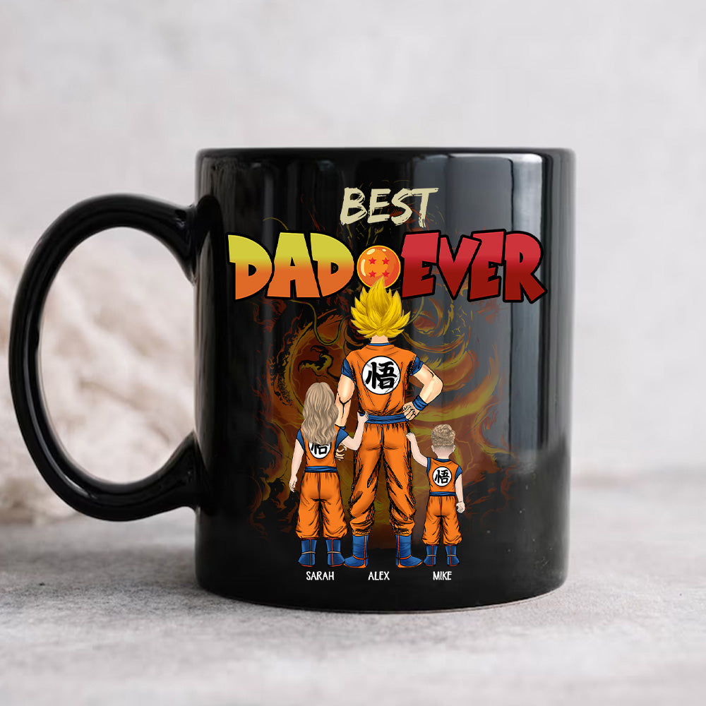 Best Dad Ever - Personalized Mug - Dragon Dad Custom Mug Gift For Dad Father's Day T1807 T24