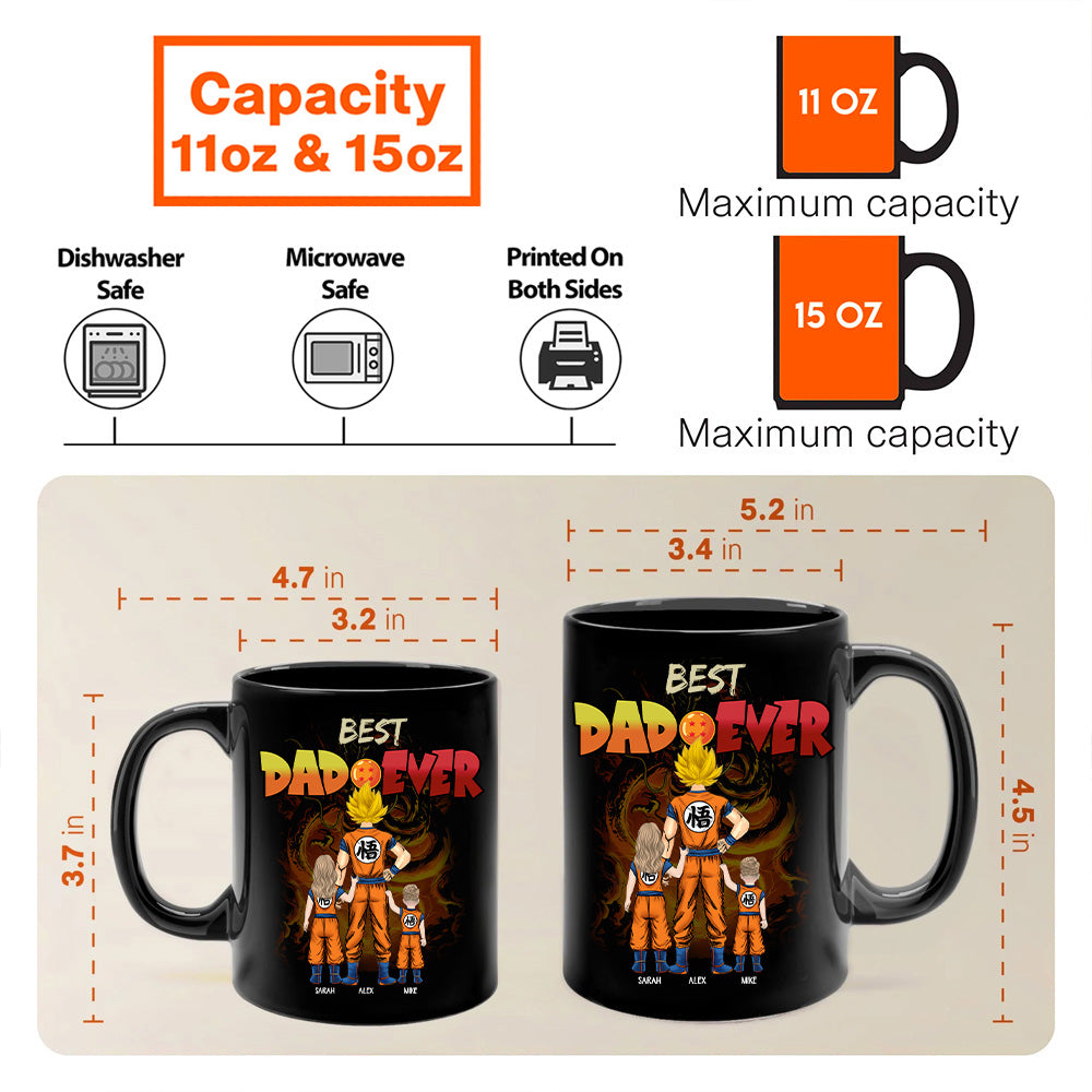 Best Dad Ever - Personalized Mug - Dragon Dad Custom Mug Gift For Dad Father's Day T1807 T24