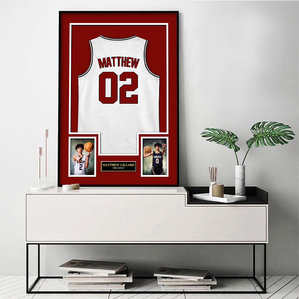 Custom Poster Canvas Basketball Jersey For Basketball Lovers, Custom Canvas Print For Basketball Players Pt99