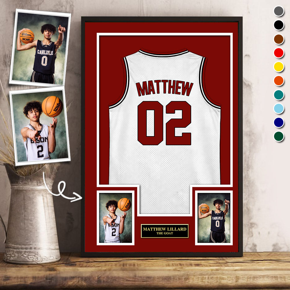 Custom Poster Canvas Basketball Jersey For Basketball Lovers, Custom Canvas Print For Basketball Players Pt99