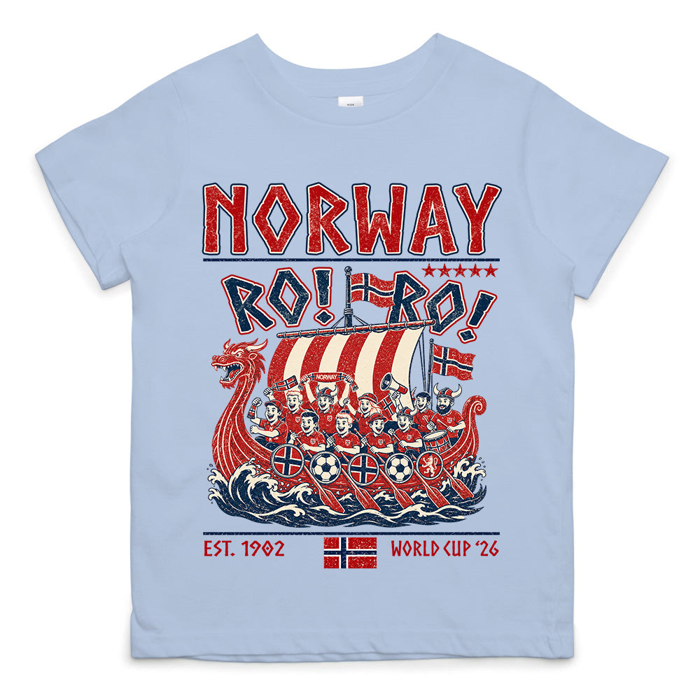 Ro Ro Norway Soccer Shirt – Viking Ship Soccer Fan Tee - Norway Team Soccer 2026 Hv01
