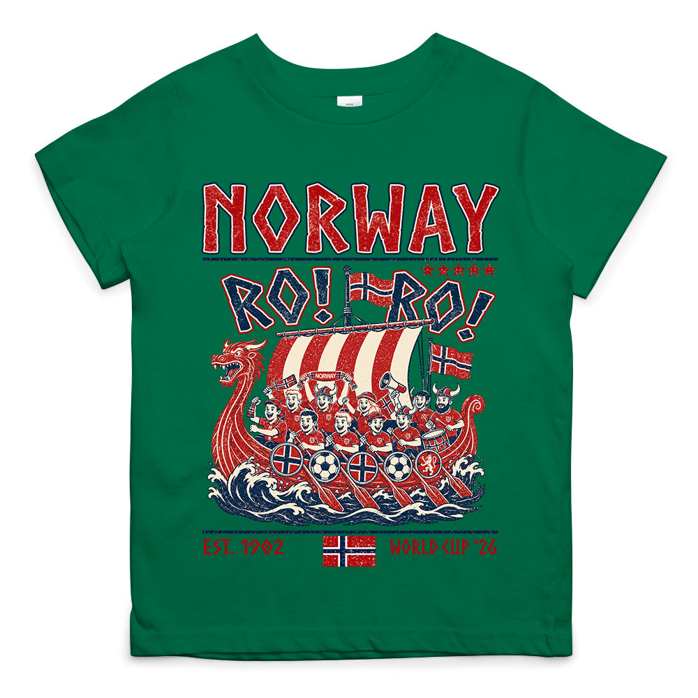 Ro Ro Norway Soccer Shirt – Viking Ship Soccer Fan Tee - Norway Team Soccer 2026 Hv01