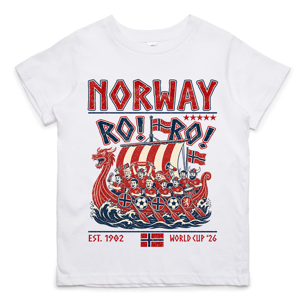 Ro Ro Norway Soccer Shirt – Viking Ship Soccer Fan Tee - Norway Team Soccer 2026 Hv01