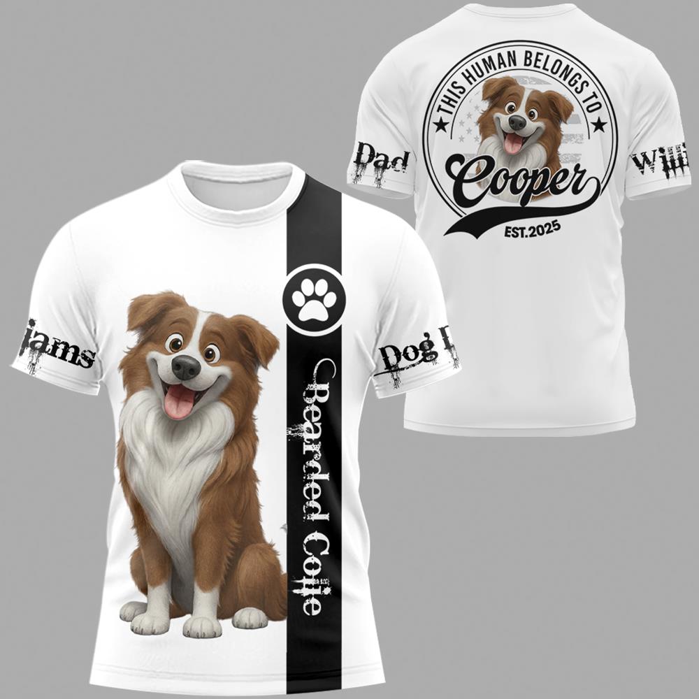 This Human Belongs To, Personalized Shirt, Gift For Dog Lover Vr2 T1807 Hv01