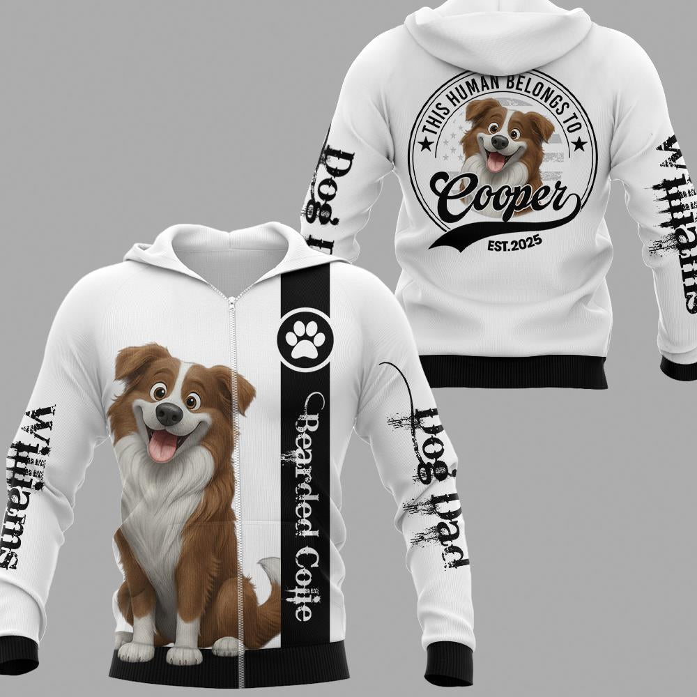 This Human Belongs To, Personalized Shirt, Gift For Dog Lover Vr2 T1807 Hv01