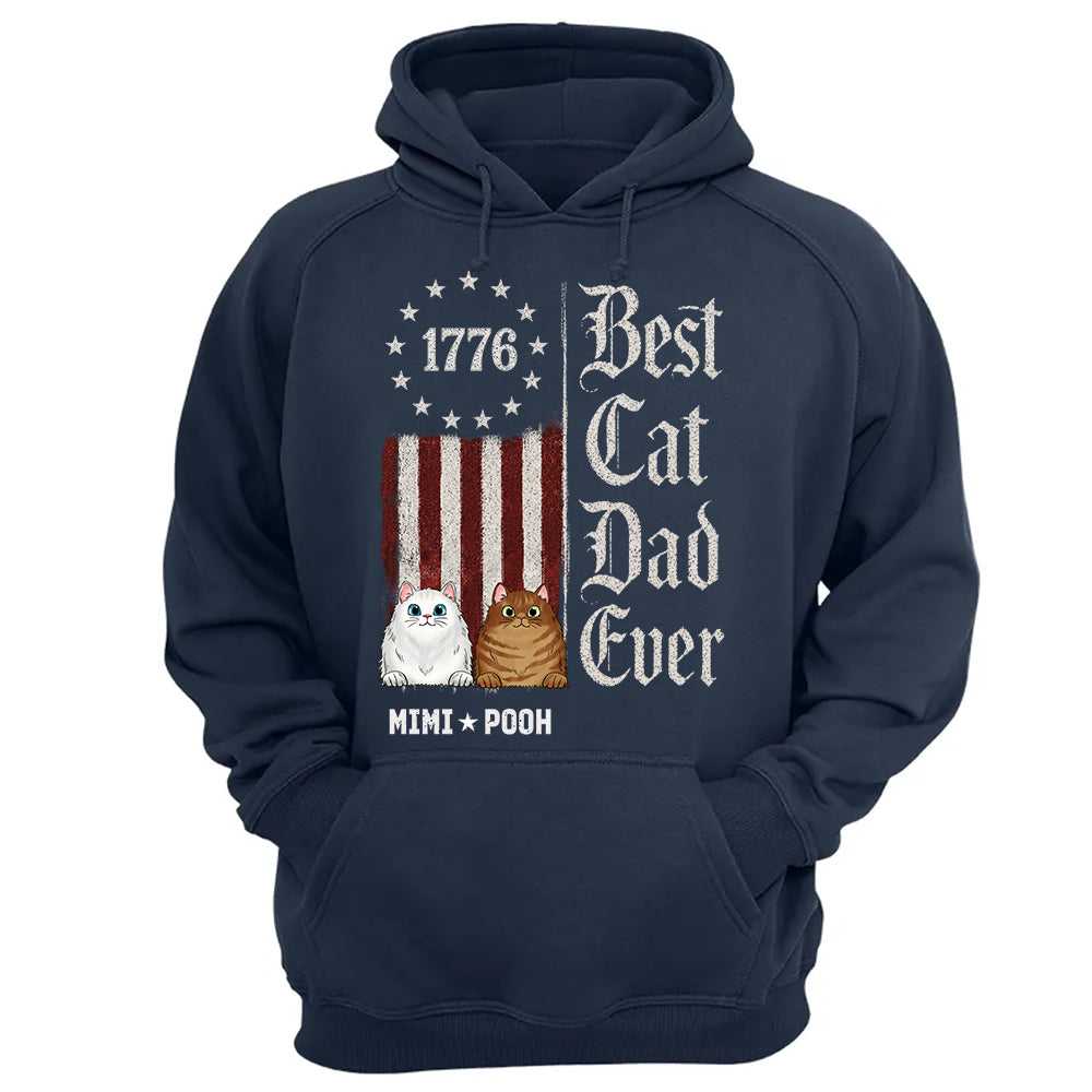 Custom Best Cat Dad Ever Nation Flag 250th Anniversary, Gift For Cat Dad, Cat Lovers L0411 TH23