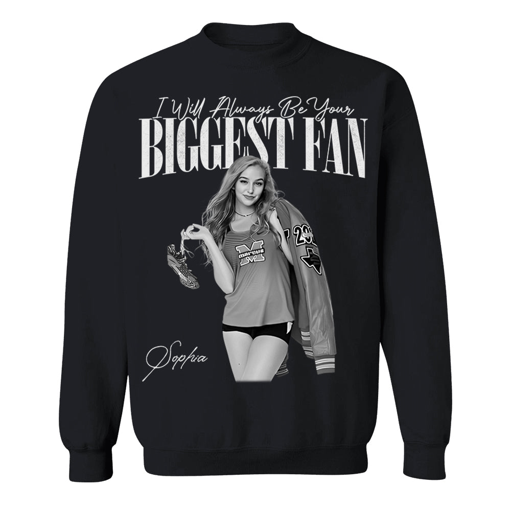 “I'll Always Be Your Biggest Fan” Retro Track & Field Athletics Tee for Runners NA02
