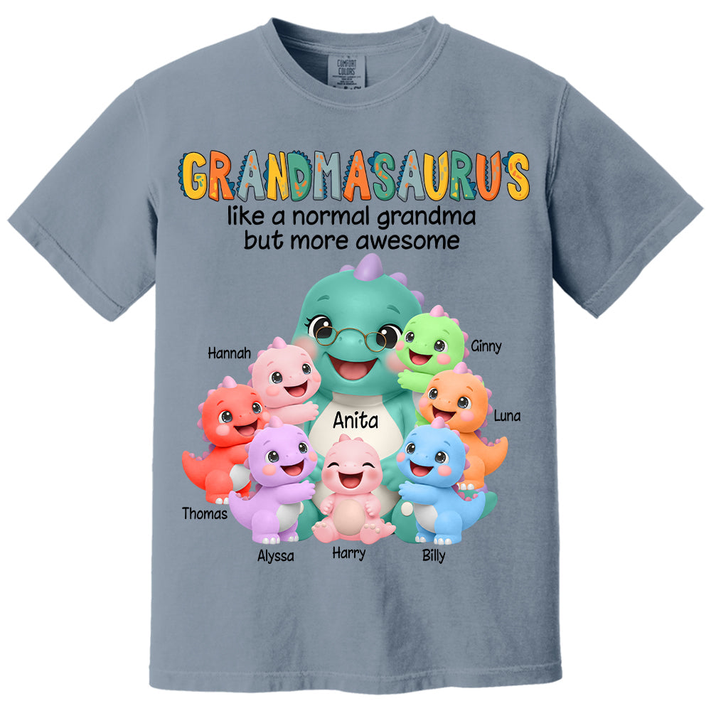 Grandmasaurus And Grandkids, Custom Shirt Gift For Grandma, Gift for Grandma Tshirt Sweatshirt MI209 Li29