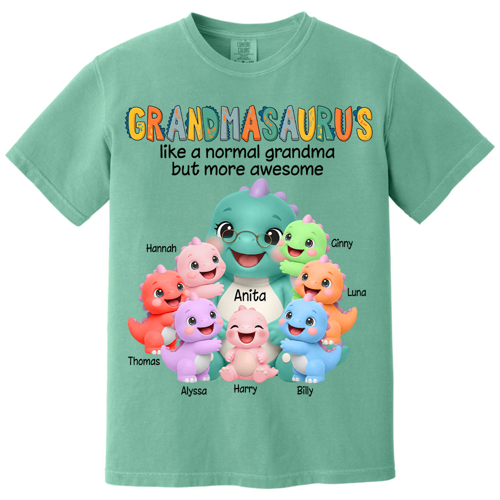 Grandmasaurus And Grandkids, Custom Shirt Gift For Grandma, Gift for Grandma Tshirt Sweatshirt MI209 Li29