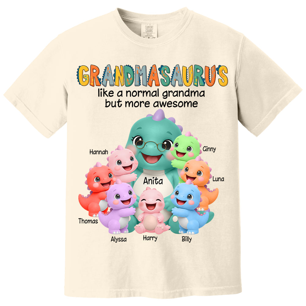 Grandmasaurus And Grandkids, Custom Shirt Gift For Grandma, Gift for Grandma Tshirt Sweatshirt MI209 Li29