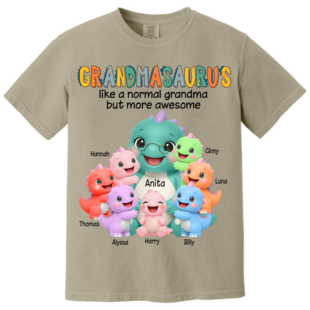 Grandmasaurus And Grandkids, Custom Shirt Gift For Grandma, Gift for Grandma Tshirt Sweatshirt MI209 Li29