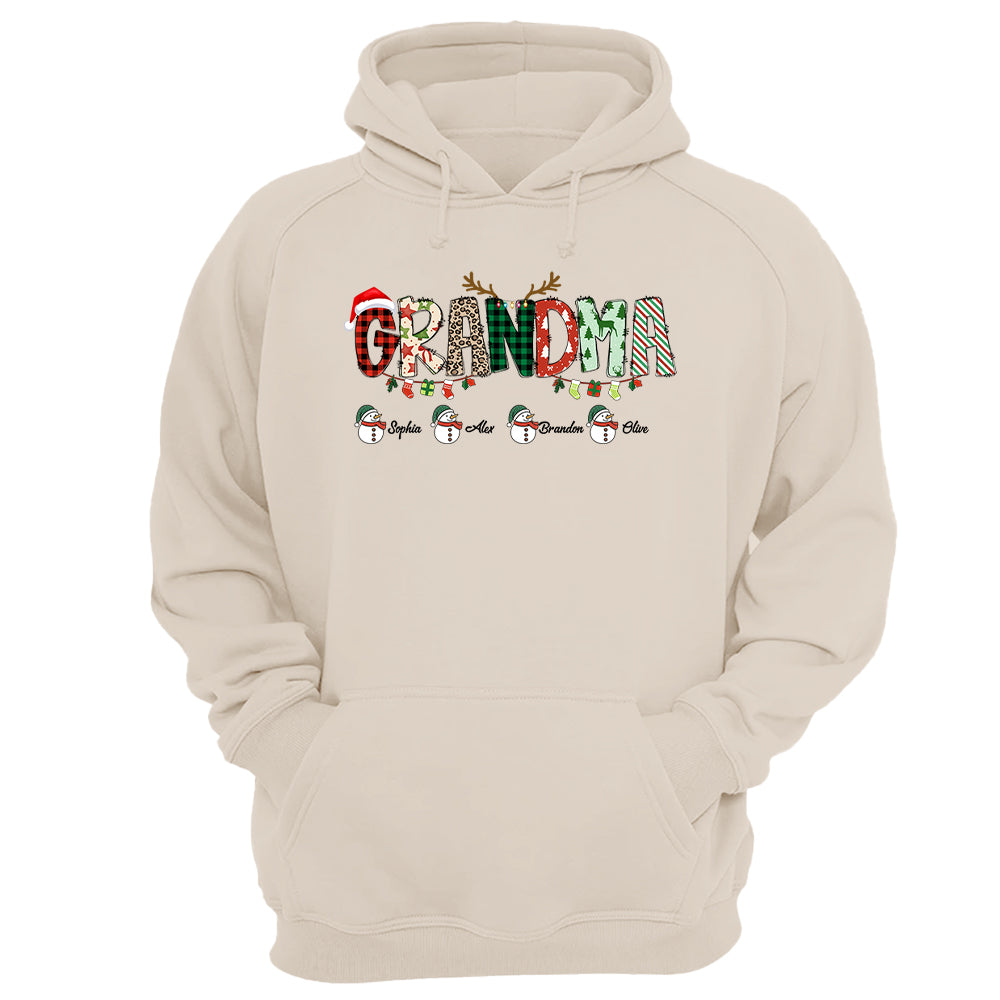 Grandma Sweatshirt, Custom Grandkids Name Shirt, Christmas Grandma Shirt, Christmas Shirt, Christmas Sweatshirt, Christmas Gift For Grandma Nh00