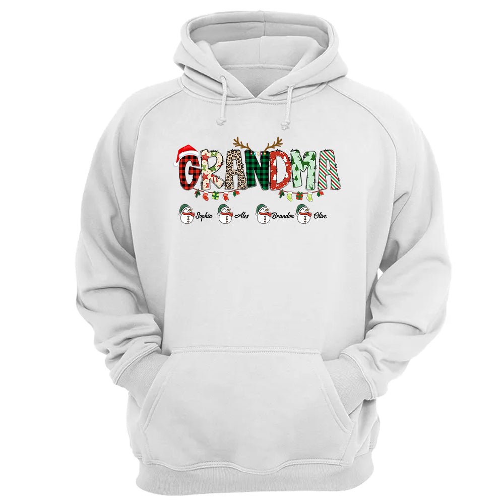 Grandma Sweatshirt, Custom Grandkids Name Shirt, Christmas Grandma Shirt, Christmas Shirt, Christmas Sweatshirt, Christmas Gift For Grandma Nh00