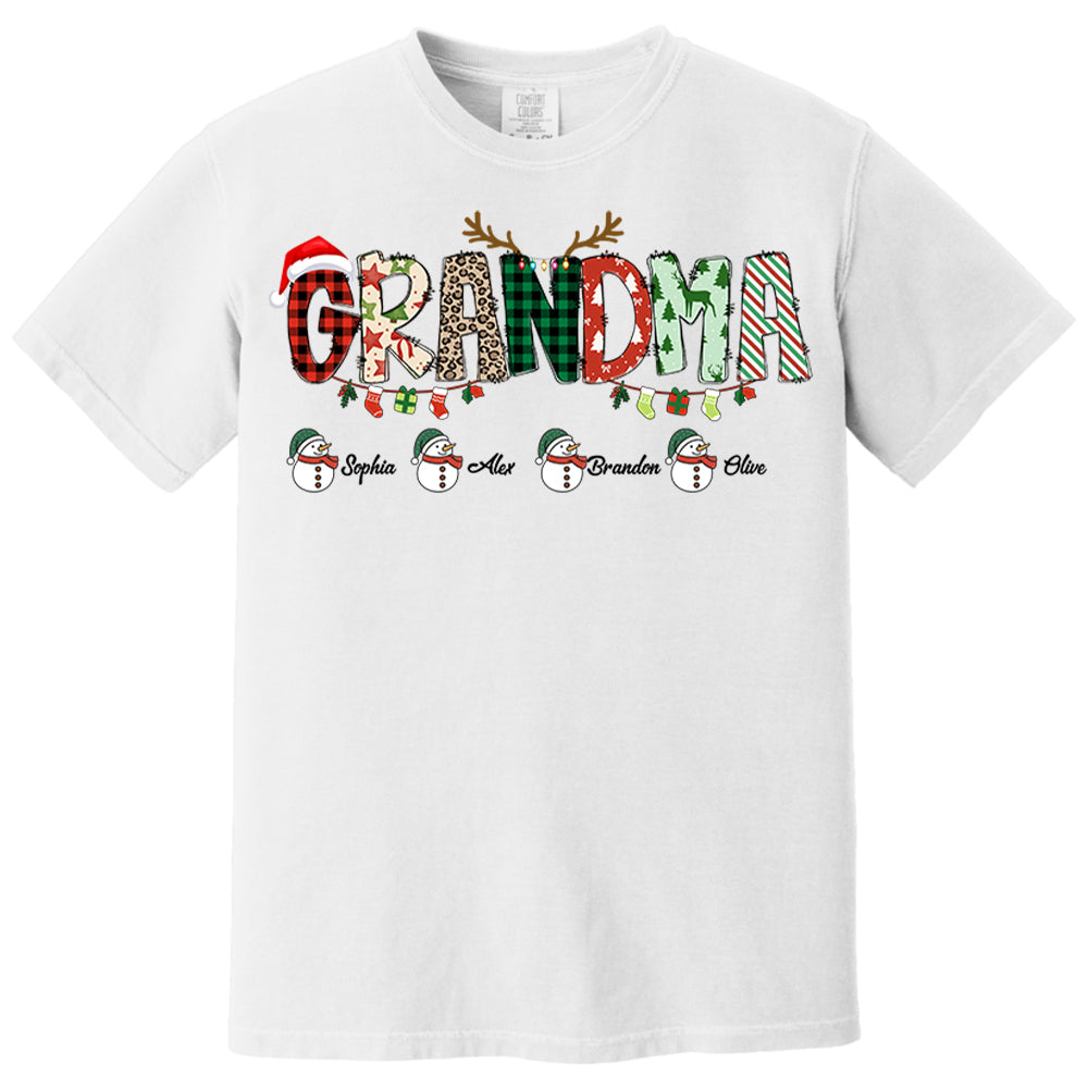 Grandma Sweatshirt, Custom Grandkids Name Shirt, Christmas Grandma Shirt, Christmas Shirt, Christmas Sweatshirt, Christmas Gift For Grandma Nh00