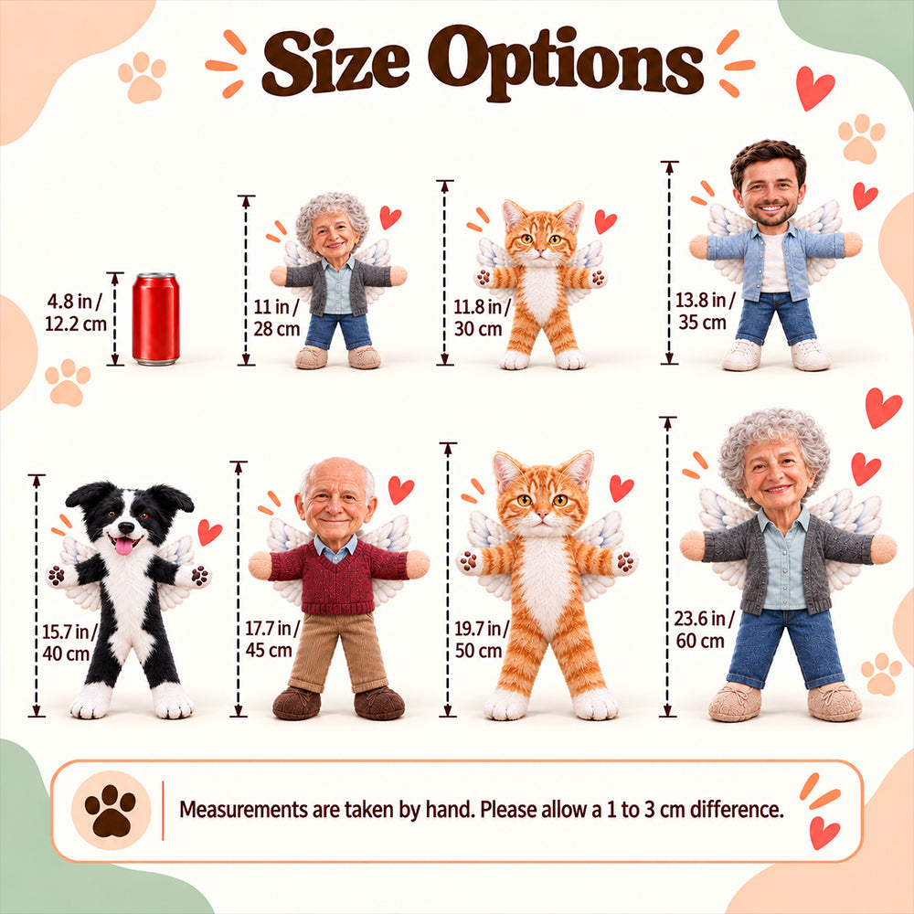 Personalized Memorial Squishy Toy Poseable Plush Doll, Custom Upload Photo In Loving Memory Gift T1807 NV01 DH09