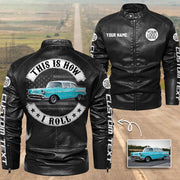 This Is How I Roll - Personalized Photo Leather Jacket For Car Lover A2110