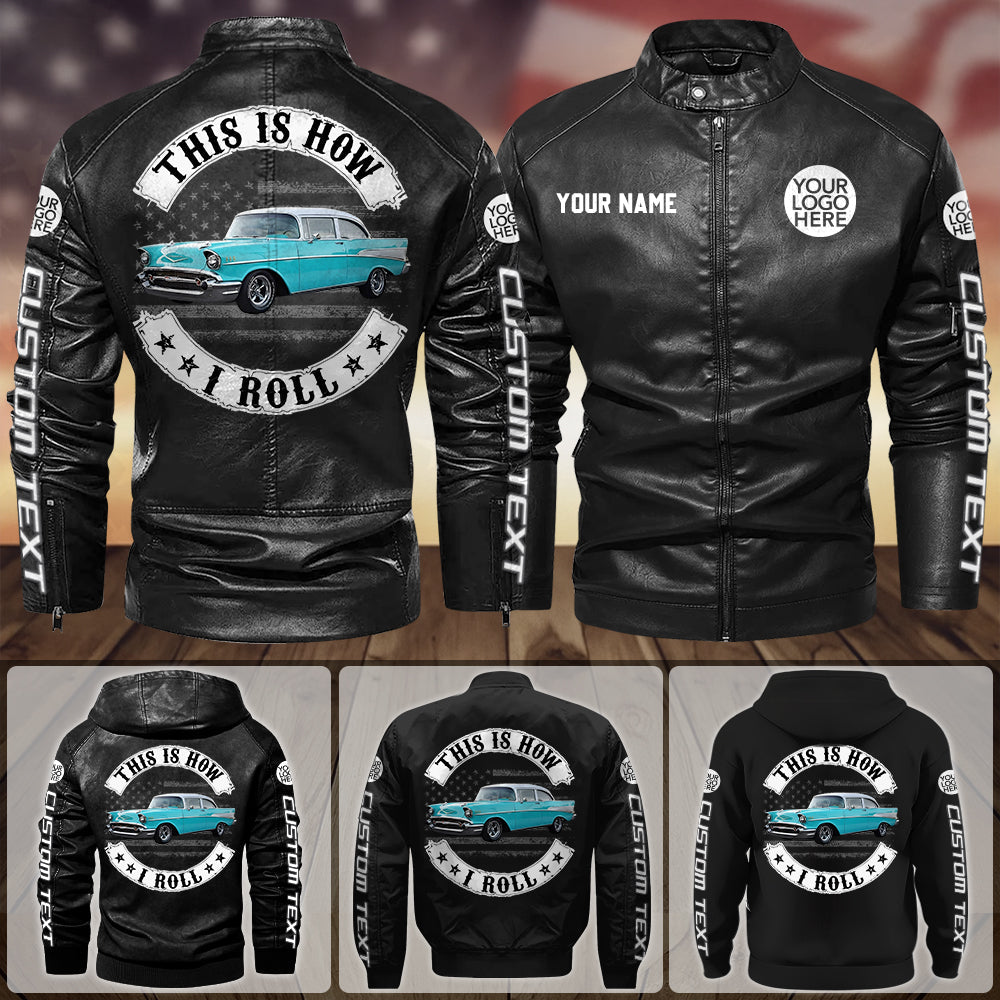 This Is How I Roll - Personalized Photo Leather Jacket For Car Lover A2110