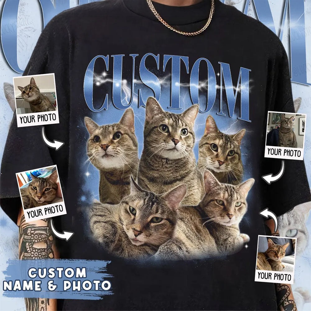 Custom Pet Bootleg Shirt, Custom Retro Cat Bootleg Shirt,Custom Photo Shirt, CUSTOM Your Own Bootleg Idea Here,Pet Photo Shirt, Cat Mom Gift