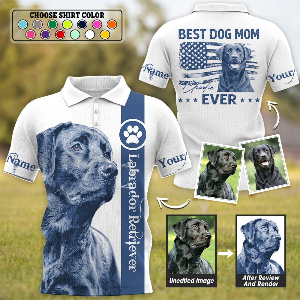 Best Dog Dad Mom Ever - Personalized Shirt - Custom Photo Dog Gift For Dog Lovers T1807